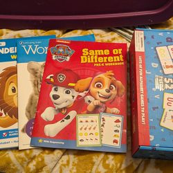 Kids educational books and puzzle