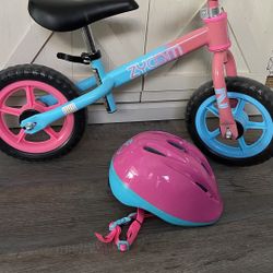 Toddler Balance Bike and Helmet
