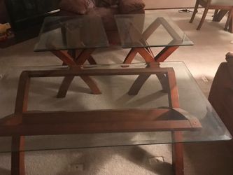 Coffee table and end tables