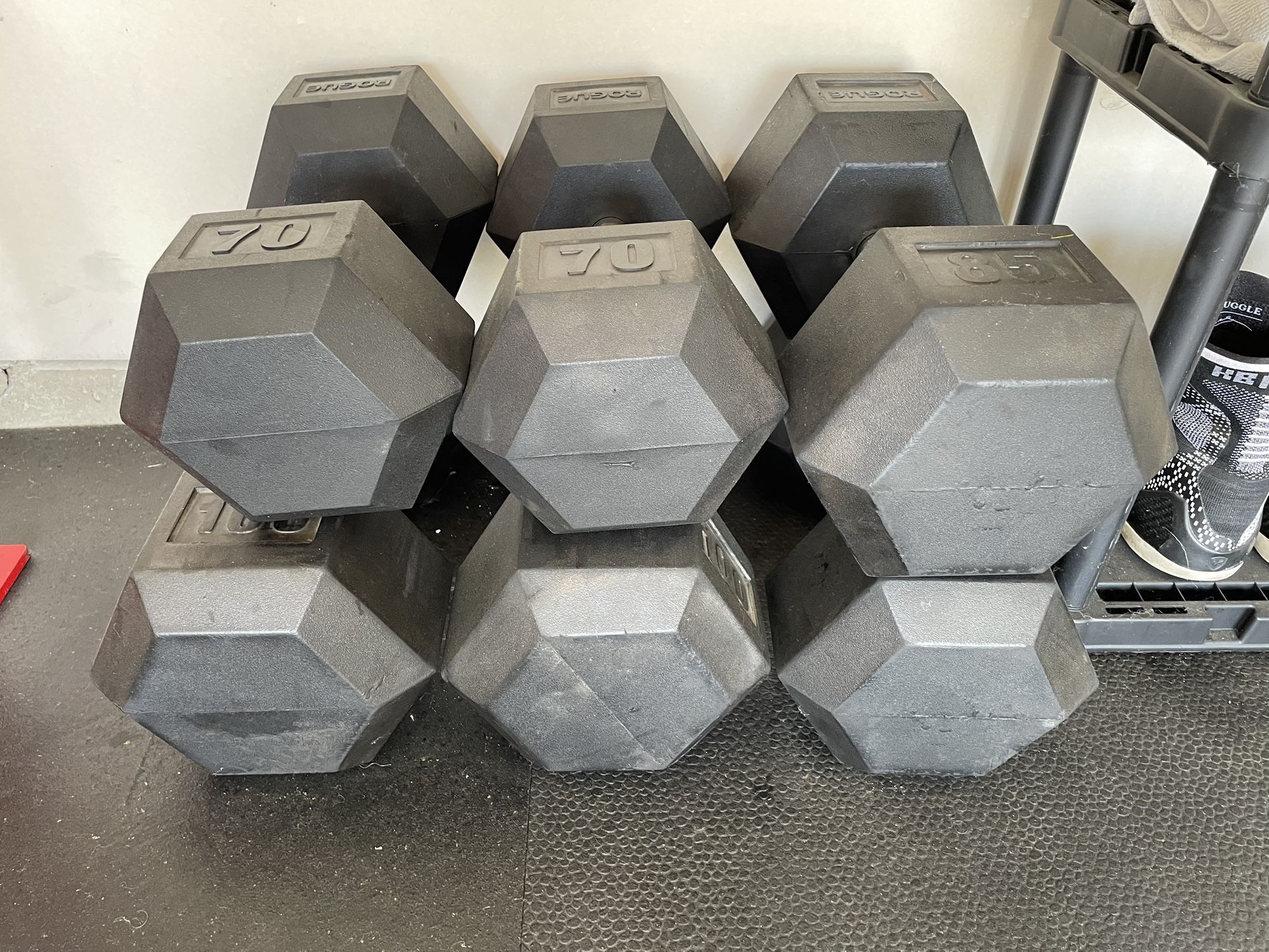 Titan Fitness Dumbbells (70s, 85s, & 100s)