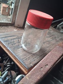 Small vintage glass jar