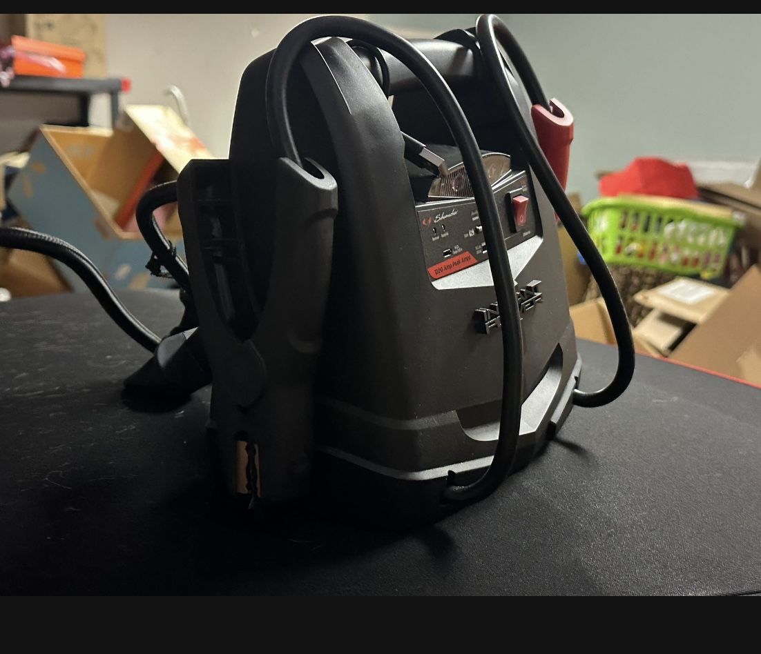 Schumacher Electric 4-in-1 Lithium Battery Farm and Ranch Portable Power Station and 1,200A Peak 12V Jump Starter And Air Compressor  Will jump your c