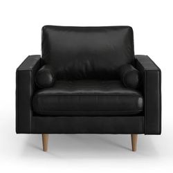 Black Leather Armchair/ Sofa 