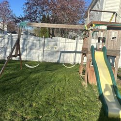 Kids Swing And Slide Set - Free