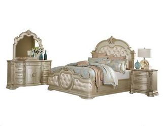 New 4 Pc Queen & King Size Bedroom set (Queen and King Bed Frame, dresser, mirror, nightstand, chest, mattress, box spring available)