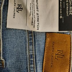 Ralph Lauren High Rise Wide Straight Pants 