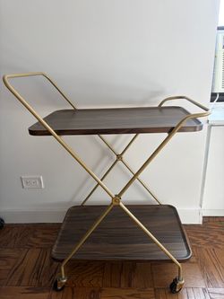 Shelved Bar Cart on wheels