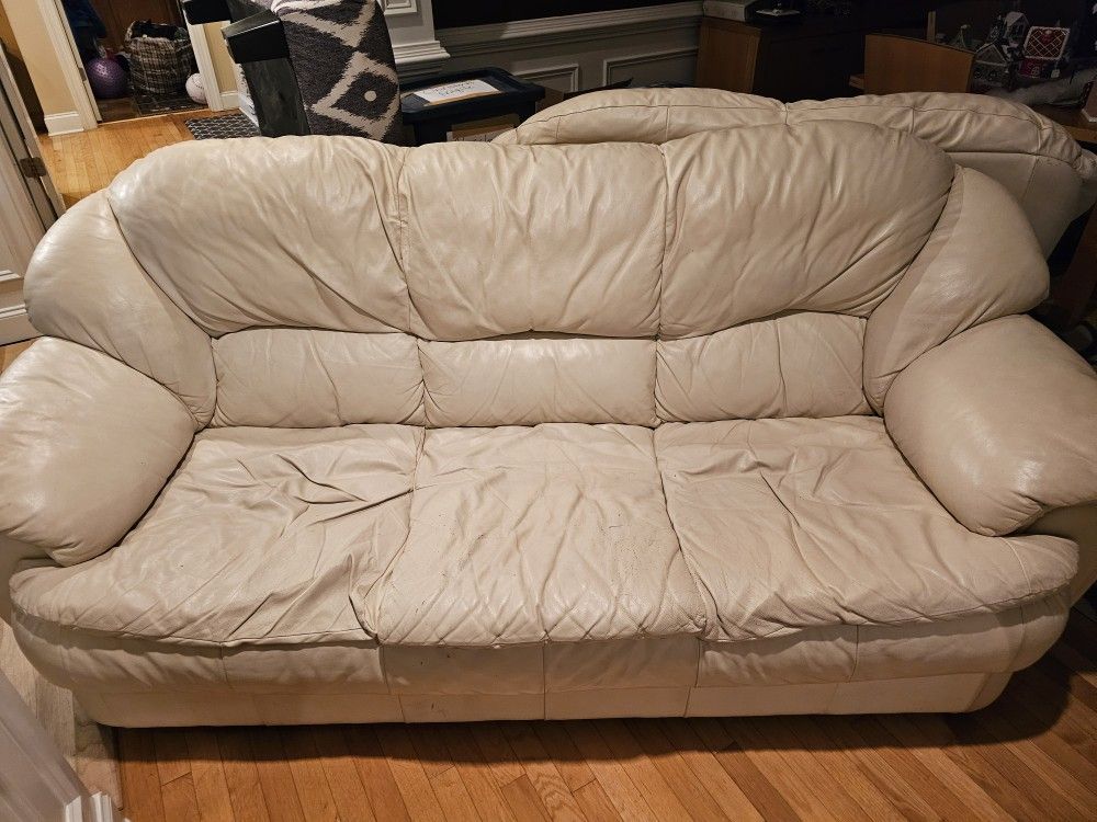Italian Leather Sofa And Loveseat