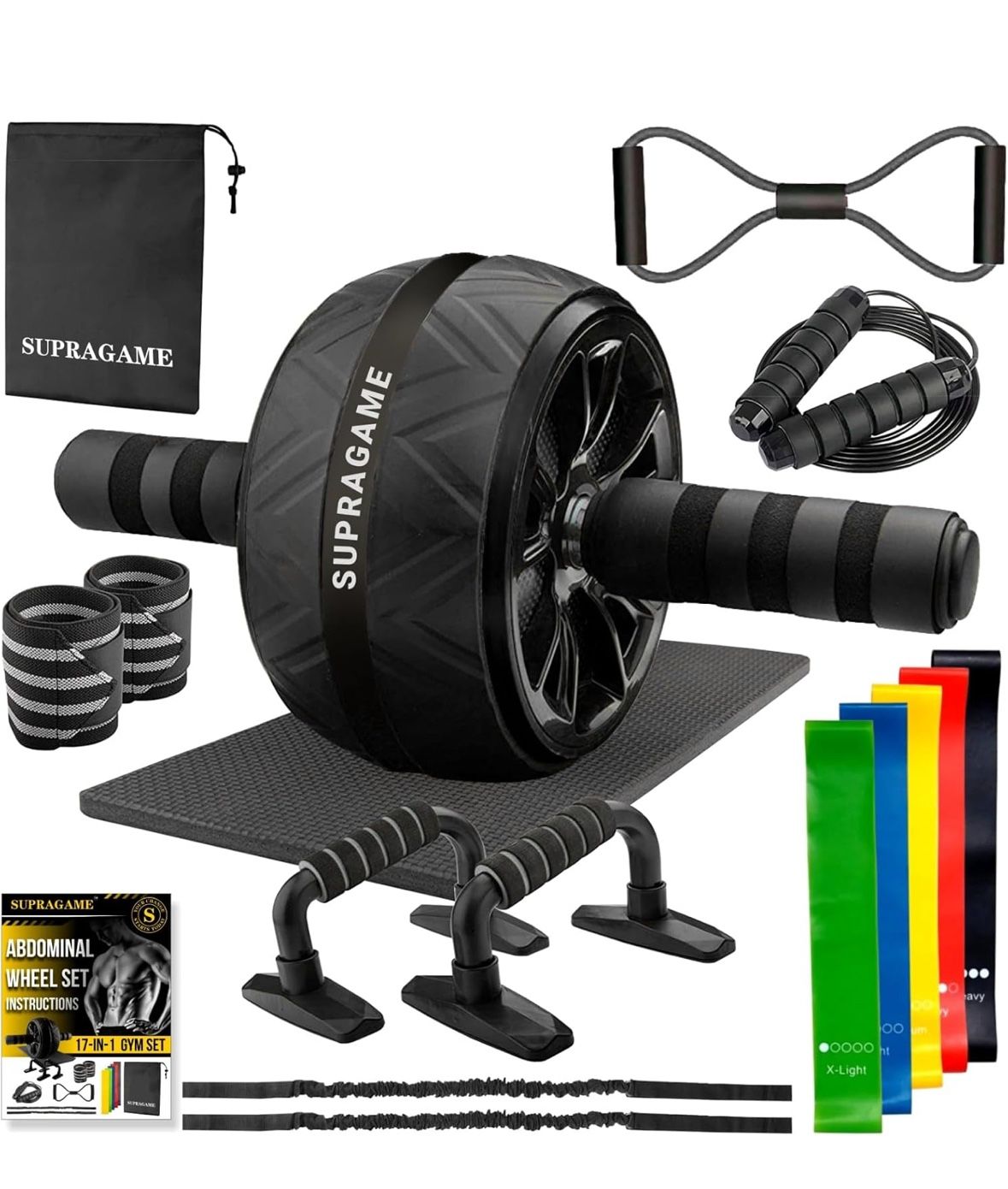 New- Ab Roller Wheel 17 In 1