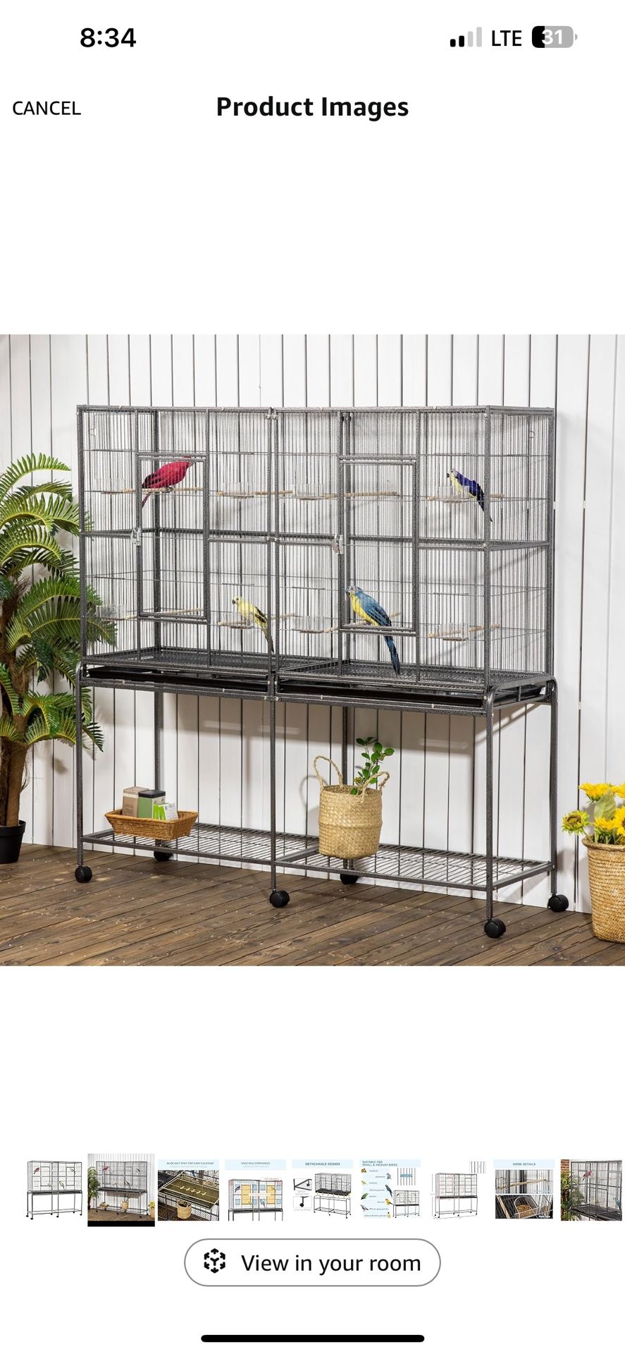 Double Wide Bird Cage