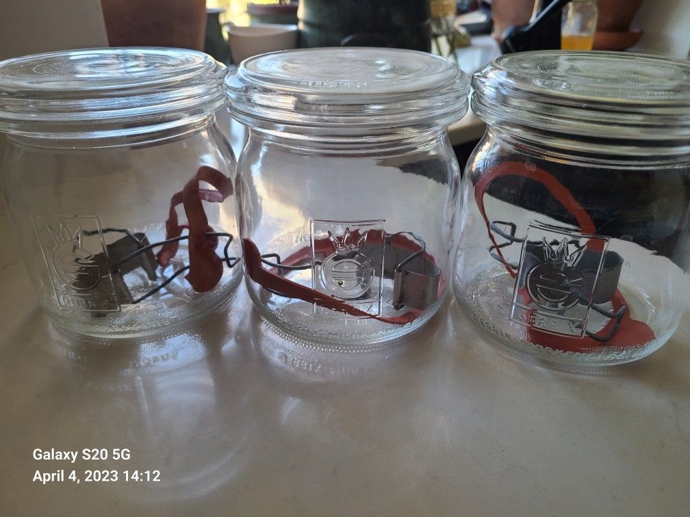 3 Vintage German Canning Jars GERRIX 1920s