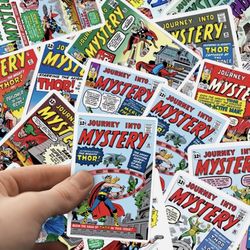 Journey into mystery with Thor Comic Book Stickers 40 Piece