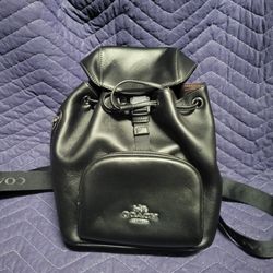 BLACK MINI COACH BACKPACK
