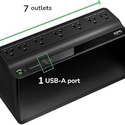 APC UPS Battery Back Up, Surge Protector W/ USB Charger 