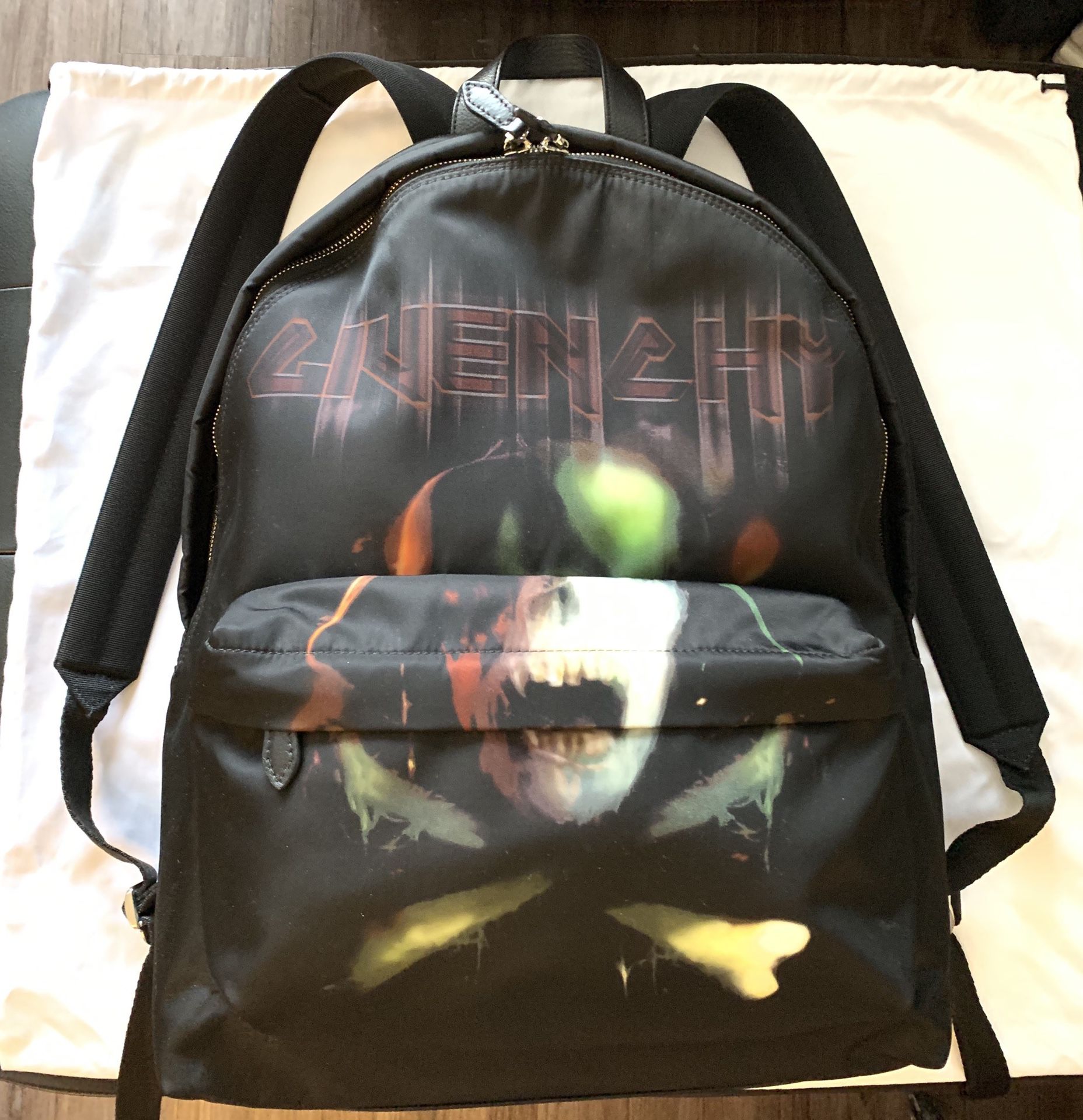NEW GIVENCHY ARMY SKULL Heavy Metal BACKPACK W/ TAGS. Comes with dust bag. Amazing print !!!