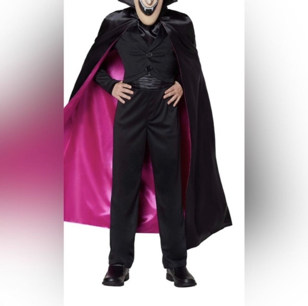 Spirit Child Dracula Costume Black Jumpsuit Hotel Transylvania Size Large 12-14