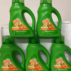 5 bottles of Gain island fresh scent (46oz) laundry detergent 46oz