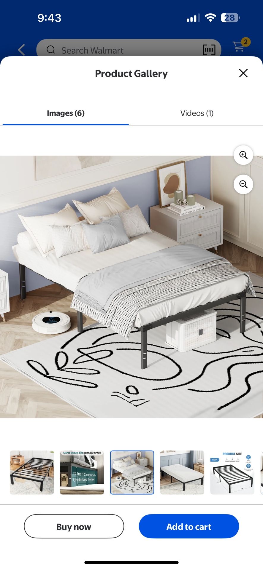 Twin Bed Frame With Free Matress