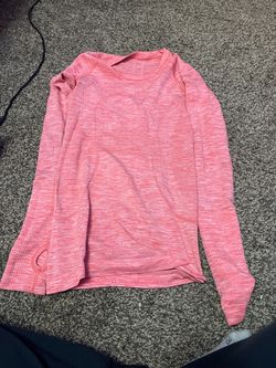 Pink Long Sleeve Athletic Running Shirt