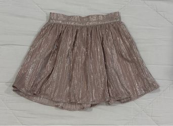 Janie and Jack Rose Gold Shimmer Pleated Holiday Skirt Girls size 5