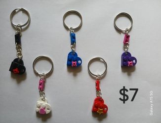 Lego Heart Keychains