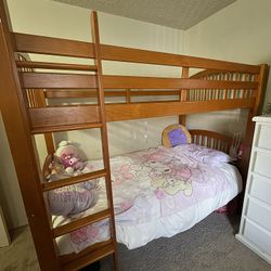 Solid Wood Bunk Bed Twin 