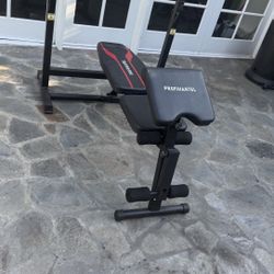Adjustable Weight Bench With Weight Rack 
