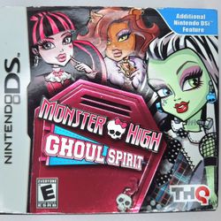 "Monster High: Ghoul Spirit" Nintendo DS Video Game with Outer Sleeve 2011