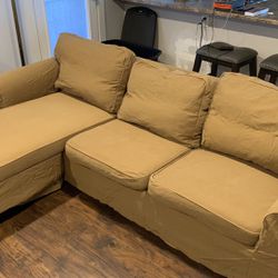 Ikea EKTORP Couch & Chaise Tan