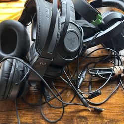 Lot Of 4 Pairs Of Gaming Headphones (Various Brands - Working Condition)