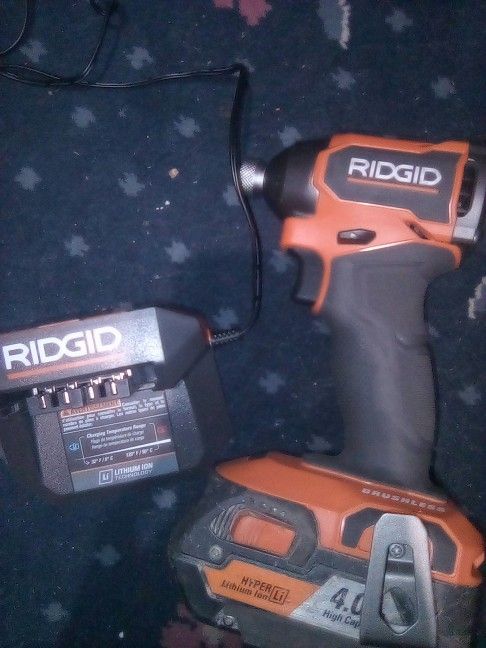 Ridgid Impact Drill And 4AH Battery With Charger