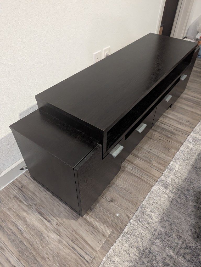 TV Stand, Black, 16''x60''