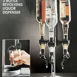 OGGI 3 Bottle Revolving Liquor Dispenser