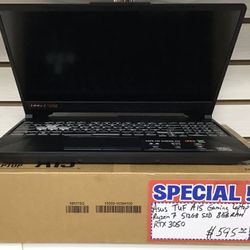 Asus TUF A15 Gaming Laptop Ryzen 7 512GB SSD 8GB RAM RTX3050 