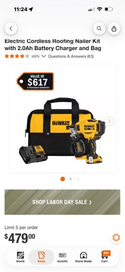 Dewalt 20V roofing nailer