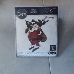 Tim Holtz Sizzix Alterations Thinlets Dies - Woodland Santa 