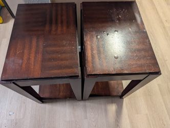 Sofa side tables set of 2 fairly used