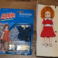 Vintage Annie Doll And Outfit