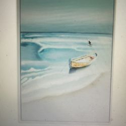 Helen Light Blue Framed Wall Art 