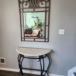 Console Table And Mirror Set