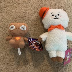 E.T and BT21 Plushes New