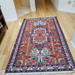 Handmade Old Persian Turkmen Rug  68"x44"