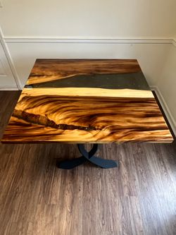 Beautifully Handcrafted Live Edge Wood Dining Table