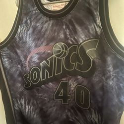 LARGE Shawn Kemp #40 Mitchell & Ness Tie-Dye NBA Swingman Jersey 95-96 SuperSonics