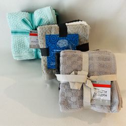 3 Washcloth Sets New With Tags 