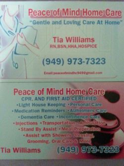 Home care . Nurse RN