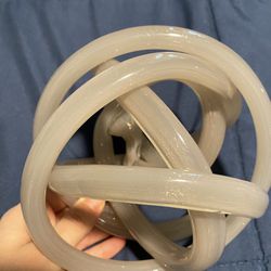 Glass Knot Ball Sculpture Orb 