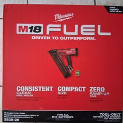 Milwaukee Fuel M18 15 Gauge Finish Nailer 