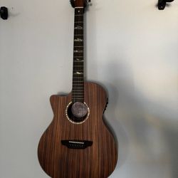 Luna High Tide Grand Concert Acoustic-Electric Guitar (Left Handed)