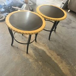 Soho Design House. Black And Yellow Medium End Table